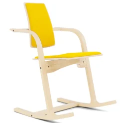Krzesło Ergonomiczne Actulum Żółte, Naturalne Drewno Varier