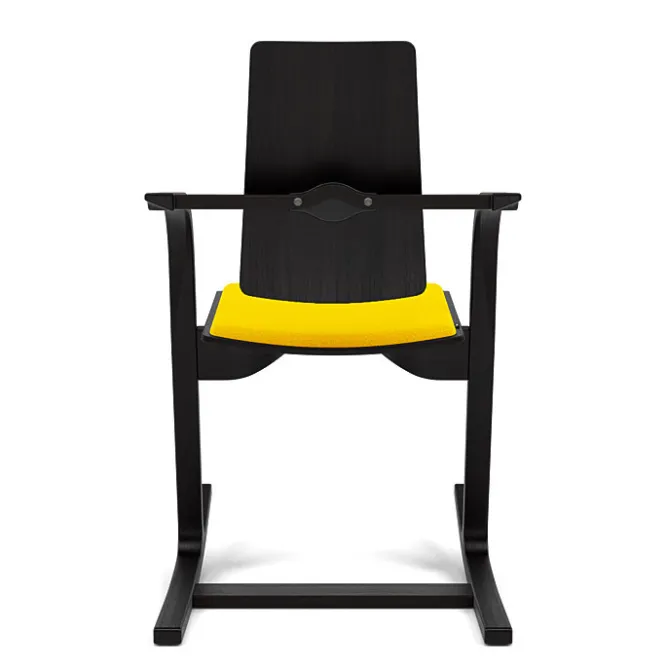 Krzesło Ergonomiczne Actulum Żółte, Czarne Drewno Varier