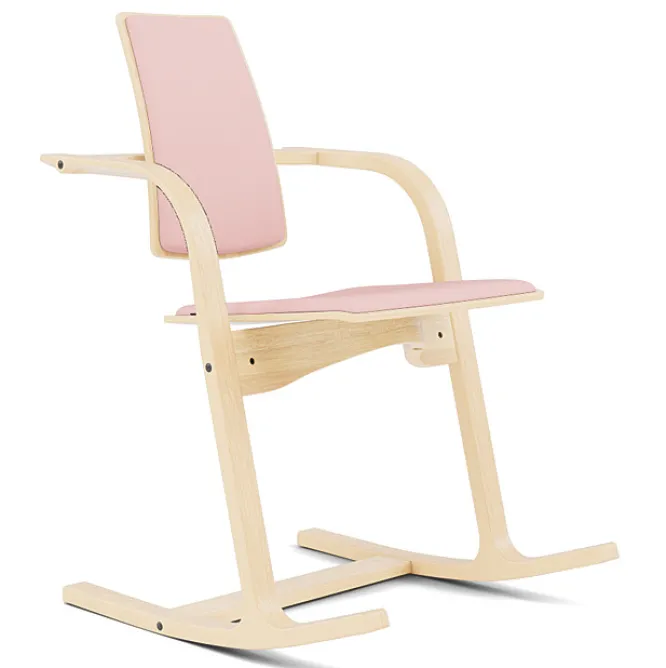 Krzesło Ergonomiczne Actulum Różowe, Naturalne Drewno Varier