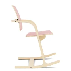 Krzesło Ergonomiczne Actulum Różowe, Naturalne Drewno Varier