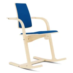Krzesło Ergonomiczne Actulum Niebieskie, Naturalne Drewno Varier