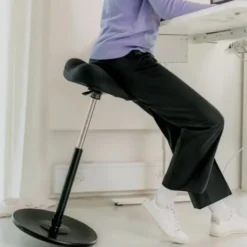 Krzesło Ergonomiczne Move Ciemnoszare, Czarne Drewno Varier