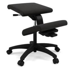 Krzesło Ergonomiczne Na Kółkach Wing Czarne, Re-Wool 198 Varier