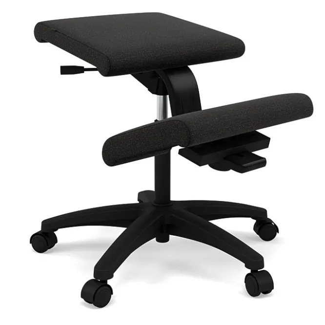 Krzesło Ergonomiczne Na Kółkach Wing Czarne, Re-Wool 198 Varier