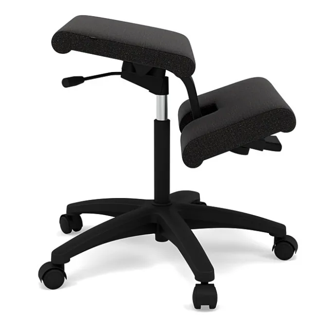 Krzesło Ergonomiczne Na Kółkach Wing Czarne, Re-Wool 198 Varier