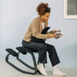 Krzesło Ergonomiczne Thatsit Ciemnoszare, Czarne Drewno Varier