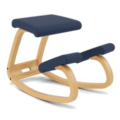Krzesło Ergonomiczne Variable Granatowe Revive 774, Jasnobrązowe Drewno Varier