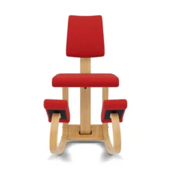 Krzesło Ergonomiczne Variable Plus Czerwone, Jasnobrązowe Drewno Varier
