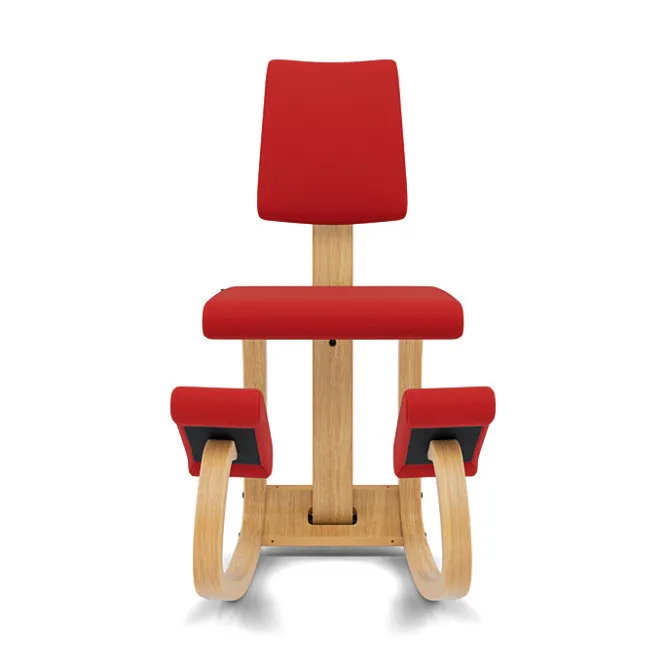 Krzesło Ergonomiczne Variable Plus Czerwone, Jasnobrązowe Drewno Varier