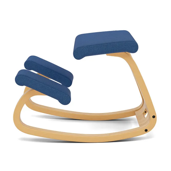Krzesło Ergonomiczne Variable Ciemnoniebieskie Reflect 774, Jasnobrązowe Drewno