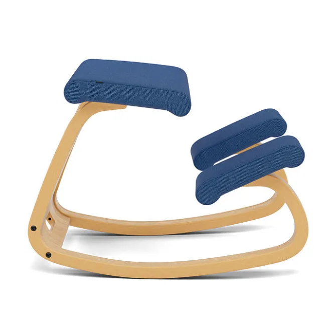 Krzesło Ergonomiczne Variable Ciemnoniebieskie Reflect 774, Jasnobrązowe Drewno