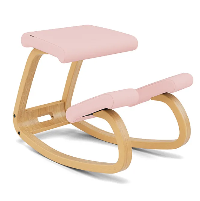 Krzesło Ergonomiczne Variable Różowe Reflect 614, Jasnobrązowe Drewno Varier