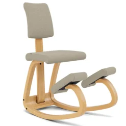 Krzesło Ergonomiczne Variable Plus Beżowo-Szare, Jasnobrązowe Drewno Varier