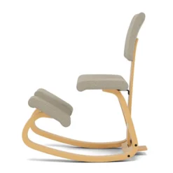 Krzesło Ergonomiczne Variable Plus Beżowo-Szare, Jasnobrązowe Drewno Varier