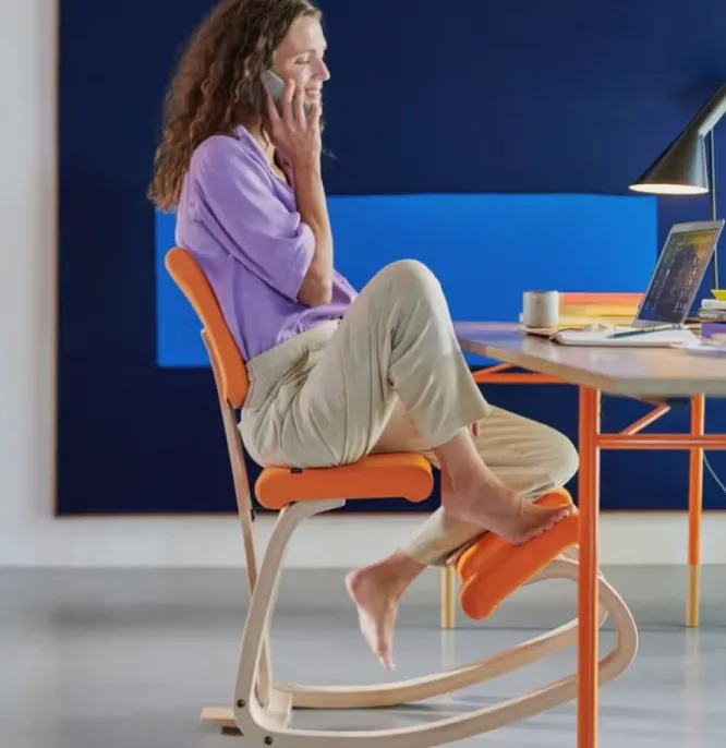 Krzesło Ergonomiczne Variable Plus Jasnoniebieskie, Jasnobrązowe Drewno Varier