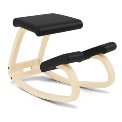 Krzesło Ergonomiczne Variable Czarne Noir 31330, Naturalne Drewno Varier