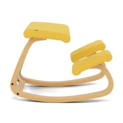 Krzesło Ergonomiczne Variable Żółte Revive 424, Jasnobrązowe Drewno Varier