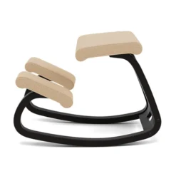 Krzesło Ergonomiczne Variable Beżowe Vidar 0323, Czarne Drewno Varier