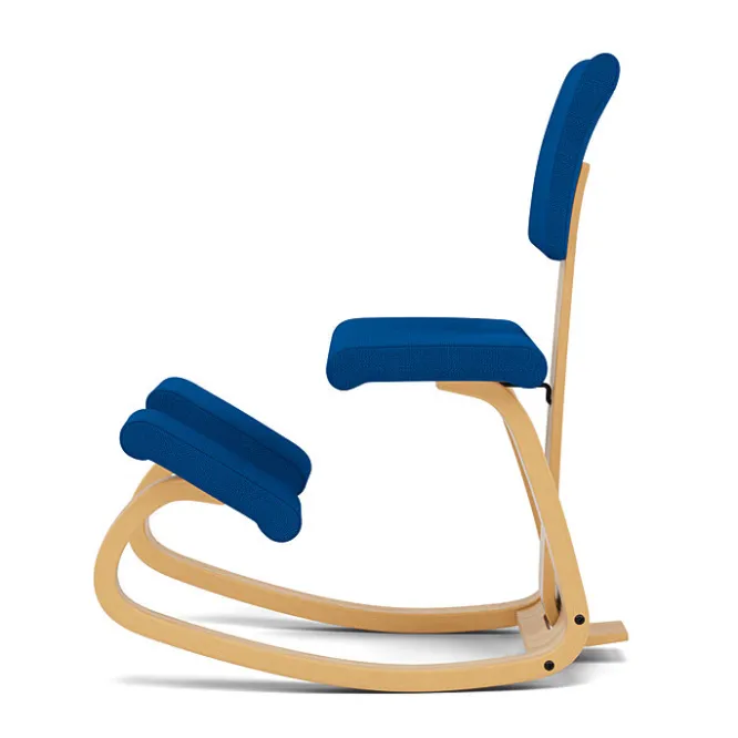 Krzesło Ergonomiczne Variable Plus Niebieskie, Jasnobrązowe Drewno Varier