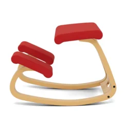 Krzesło Ergonomiczne Variable Czerwone Revive 634, Jasnobrązowe Drewno Varier