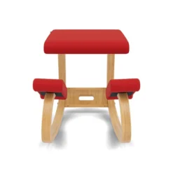 Krzesło Ergonomiczne Variable Czerwone Revive 634, Jasnobrązowe Drewno Varier