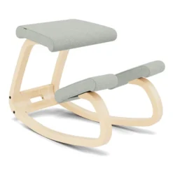 Krzesło Ergonomiczne Variable Jasnoszare Divina Melange 120, Naturalne Drewno Va