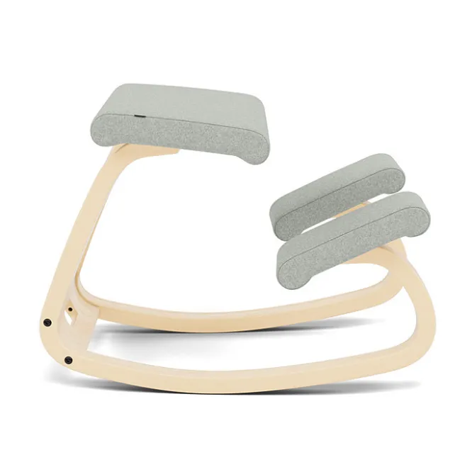 Krzesło Ergonomiczne Variable Jasnoszare Divina Melange 120, Naturalne Drewno Va