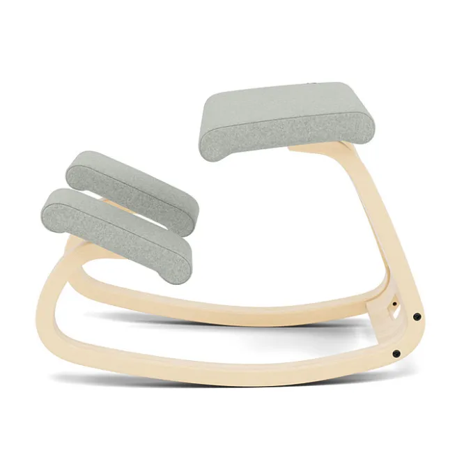 Krzesło Ergonomiczne Variable Jasnoszare Divina Melange 120, Naturalne Drewno Va
