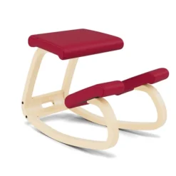 Krzesło Ergonomiczne Variable Czerwone Noir 31324, Naturalne Drewno Varier