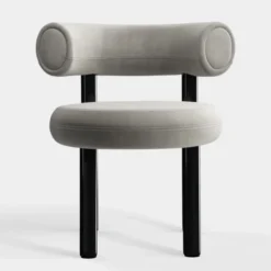 Krzesło Fat Black Steel - Clay Velvet Tom Dixon