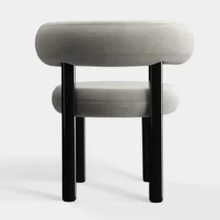 Krzesło Fat Black Steel - Clay Velvet Tom Dixon