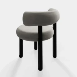 Krzesło Fat Black Steel - Clay Velvet Tom Dixon