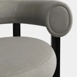 Krzesło Fat Black Steel - Clay Velvet Tom Dixon
