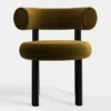 Krzesło Fat Black Steel - Forest Velvet Tom Dixon