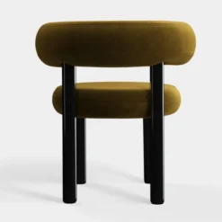 Krzesło Fat Black Steel - Forest Velvet Tom Dixon