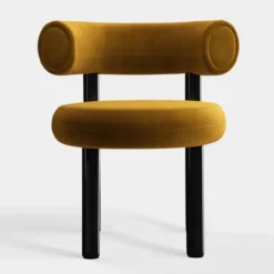 Krzesło Fat Black Steel - Gold Velvet Tom Dixon