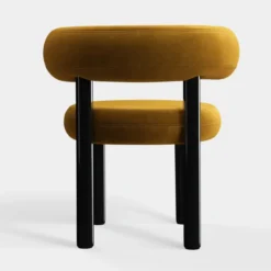 Krzesło Fat Black Steel - Gold Velvet Tom Dixon
