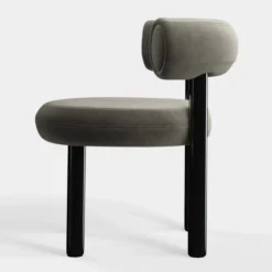 Krzesło Fat Black Steel - Niagara Velvet Tom Dixon
