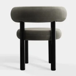 Krzesło Fat Black Steel - Niagara Velvet Tom Dixon