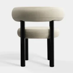 Krzesło Fat Black Steel - Pearl Velvet Tom Dixon