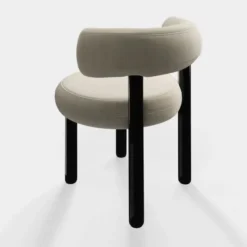 Krzesło Fat Black Steel - Pearl Velvet Tom Dixon