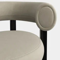 Krzesło Fat Black Steel - Pearl Velvet Tom Dixon