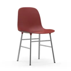 Krzesło Form Chromowana Podstawa Czerwone Normann Copenhagen