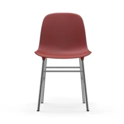 Krzesło Form Chromowana Podstawa Czerwone Normann Copenhagen