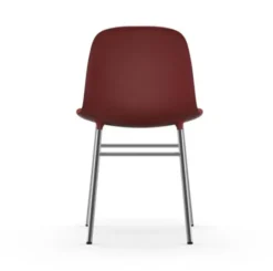 Krzesło Form Chromowana Podstawa Czerwone Normann Copenhagen