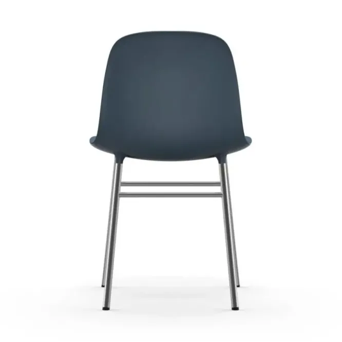 Krzesło Form Chromowana Podstawa Niebieskie Normann Copenhagen