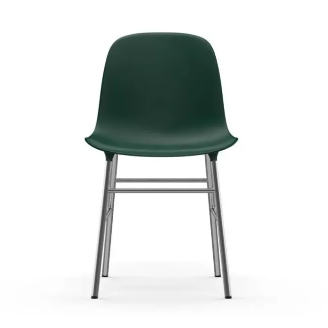 Krzesło Form Chromowana Podstawa Zielone Normann Copenhagen