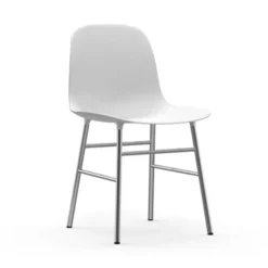Krzesło Form Chromowana Podstawa Białe Normann Copenhagen