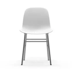 Krzesło Form Chromowana Podstawa Białe Normann Copenhagen