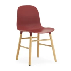 Krzesło Form Dębowa Podstawa Czerwone Normann Copenhagen